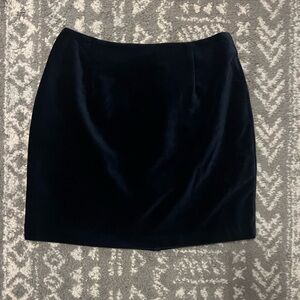 Vintage Hugo Buscati Elegant Blue Velvet Skirt size 12 (R136) fully lined